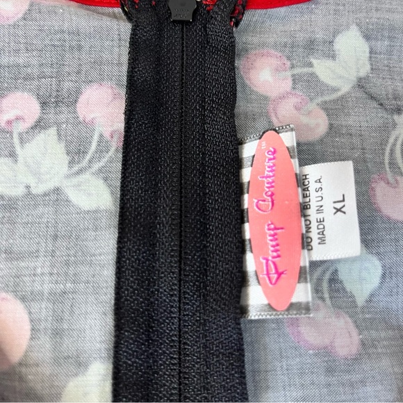 Pinup Couture Natasha Rockabilly Wiggle Cherry Print Dress - Picture 10 of 11